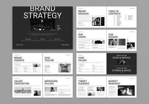 Brand Strategy Layout Design Template Landscape