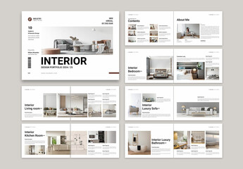 Interior Design Brochure Template Landscape