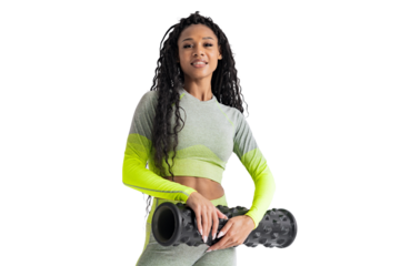 Female trainer diet fitness clothes, cut out