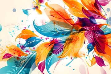 A colorful floral background with a floral pattern.
