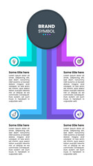 Infographic template. Vertical object with 4 steps