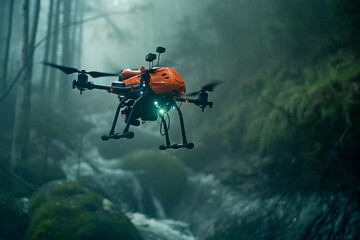 Search and Rescue : Drones  used in search and rescue operations,  cover vast areas  and assist in locating missing persons or stranded individuals