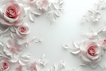 roses on a white background
