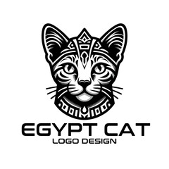 Egypt Cat Vector Logo Design