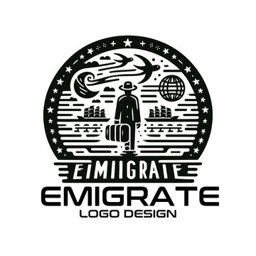 Emigrate Vector Logo Design