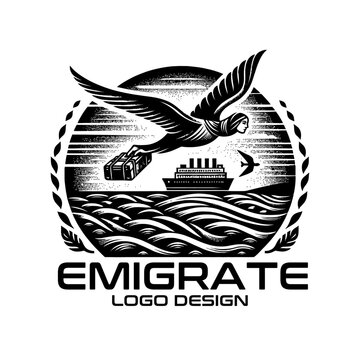 Emigrate Vector Logo Design