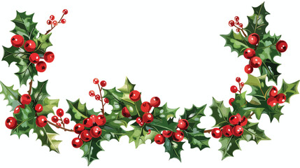 European christmas berry wreath holly ilex aquifolium