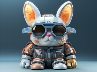 Astronaut with glasses on his head   3D Illustration