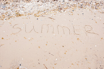 Sea and sand. Sandy beach. Summer beach vacation. Travel agency. Traveling relax at summertime....