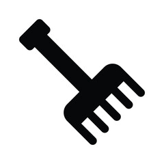 Download this premium vector of Garden Rake in editable style, ready to use icon