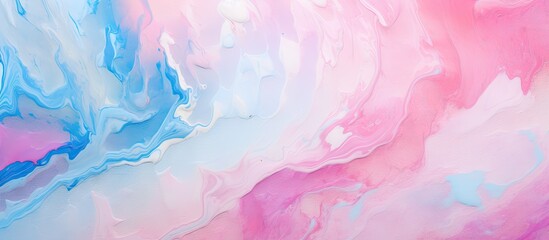Fototapeta na wymiar Pink and blue paint artwork close-up