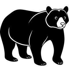 bear silhouette vector illustration