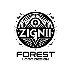 Forest Vector Logo Design