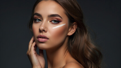 Fototapeta premium BEAUTIFUL FACE WITH MAKEUP 