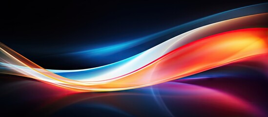 Abstract light wave on colorful backdrop