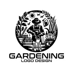 Gardening Vector Logo Design