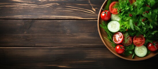 Fresh vegetables wooden table