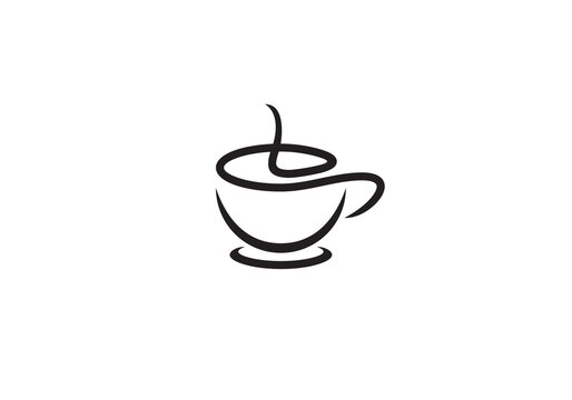 simple coffee cup logo icon design