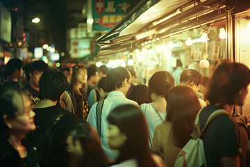 Obraz premium  a Taiwanese night market