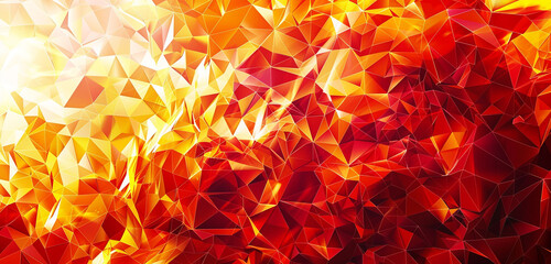 Dynamic low poly design with a fiery palette for striking web designs. - obrazy, fototapety, plakaty