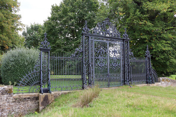 A gate designed by French ironworker Jean Tijou in the grounds of Petworth Park