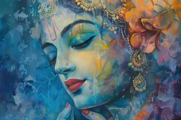 Painting of Krishna, Generative AI © Vig