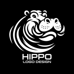 Hippo Vector Logo Design