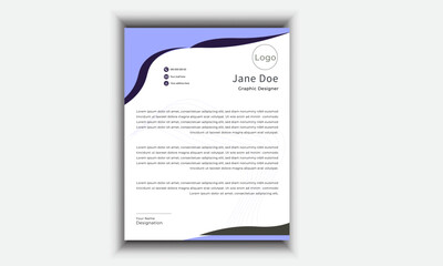 Modern Poster letterhead Design