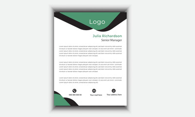 Modern Poster letterhead Design