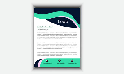 Modern Poster letterhead Design