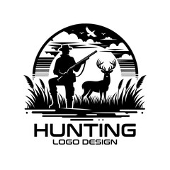 Hunting Vector Logo Design