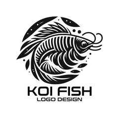 Koi Fish Vector Logo Design 