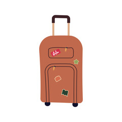 Icons luggage. Flat style summer travel suitcase. Suitcases and backpacks vector
