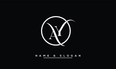 AY, YA, A, Y Abstract Letters Logo Monogram