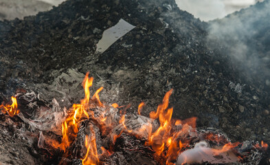 Burning documents causes air pollution.