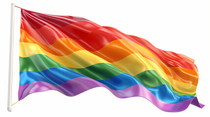 Colorful rainbow gay pride flag, lgbt concept,  protest.
