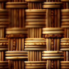 Detailed wooden weave pattern with a natural look - obrazy, fototapety, plakaty