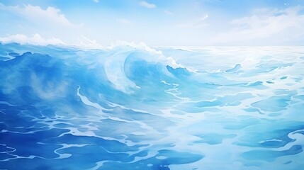 Obraz premium Dive into the serene beauty of a blue watercolor stroke isolated on a transparent backdrop, reminiscent of calm seas and endless skies, rendered with stunning HD realism 