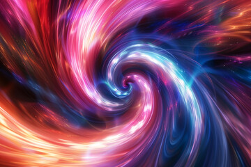 Dynamic swirls of color and light creating an immersive abstract background, reminiscent of a psychedelic experience