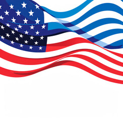 Obraz premium American flag illustration, happy 4th of July
