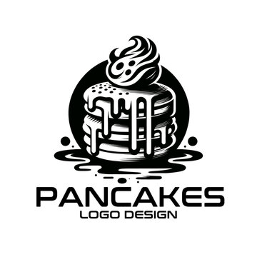 Pancakes Vector Logo Design