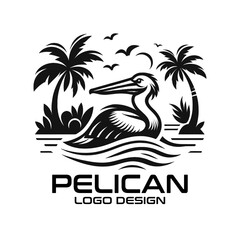 Pelican Vector Logo Design