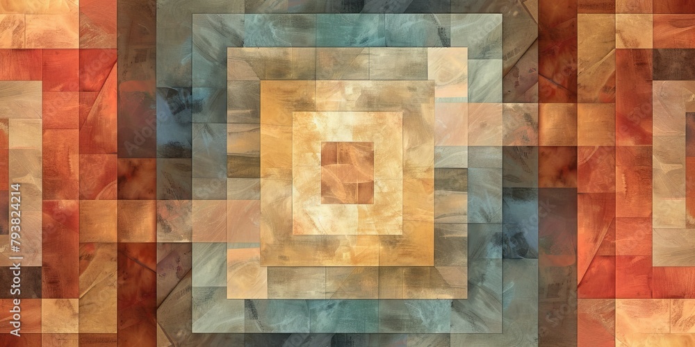 Poster abstract background with squares, seamless square background