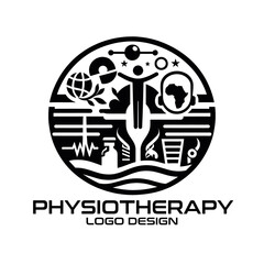 Physiotherapy Vector Logo Design