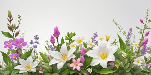 Lovely spring flowers background