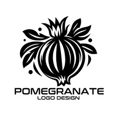 Pomegranate Vector Logo Design
