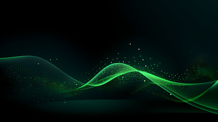 Abstract green wavy background