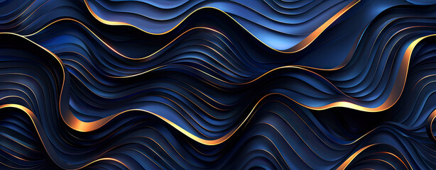 Blue 3d wavy background, wallpaper, web page background, surface textures.