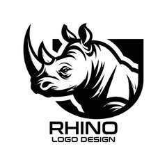 Rhinoceros Vector Logo Design