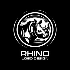 Rhinoceros Vector Logo Design